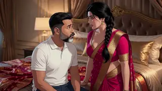 Indian Wife Welcomes Older Lover in Homemade Clip