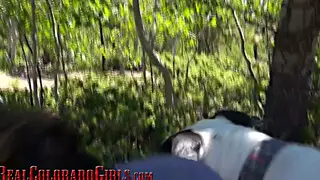 Tattooed Brunette Dominates Outdoors During Camping Trip