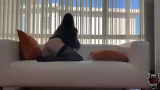 Busty Ebony MILF Deepthroats BBC Before Doggystyle Pounding