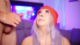 Blonde BBW Latina Rides Her Boyfriend on Webcam