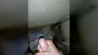 Mature Guy Strokes Himself Alone in a Hostel Room