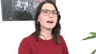 Brunette Casting Session Turns Toy Play