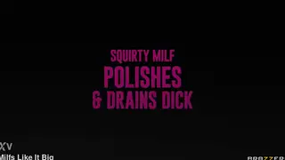 European MILF Squirts Hard While Riding in Kitchen