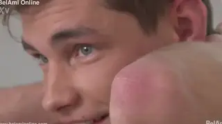 Muscular European Teen Strokes to Explosive Finish