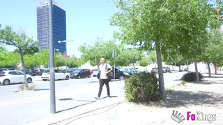 Blonde European MILF Takes Teen Outdoors for Rough Doggystyle