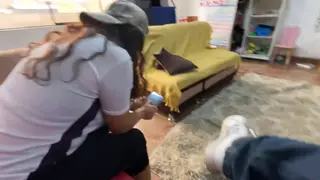 Tattooed Brunette Takes Anal Creampie After Losing Game Bet