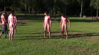 Military Jock Endures Outdoor Bondage Session