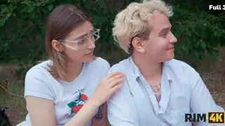 European Teacher Guides Teen Threesome Rimming and Anal Outdoors