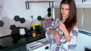 Stepmom Pegs Stepson in Kitchen Femdom Scene