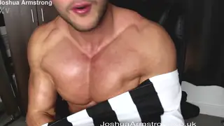 Muscular Soccer Stud Flexes Ripped Physique in Solo Tease