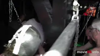 Blonde Petite Star Handles a Gangbang Finish