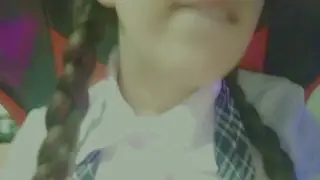 Busty Student Explores Her Body on Webcam for the First Time