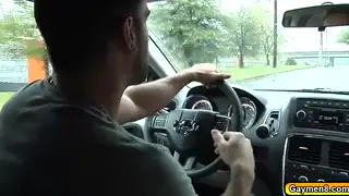 Twink Sucks Big Dick Outdoors on Roadside