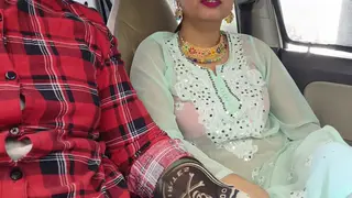 Indian Wife's Sister Rides Him Hard in the Back Seat