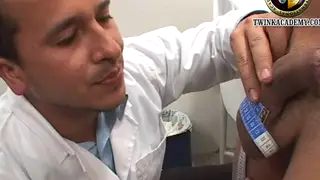 Latino Twink Submits to a Daddy Doctor's Clinical Touch