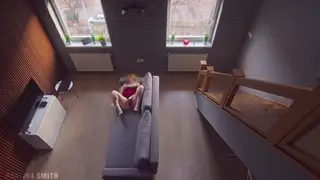 Blonde Teen Masturbates While Roommate Watches
