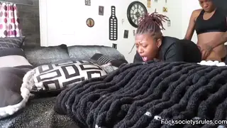 Ebony Lovers Share Tender Aftercare After Strap-On Play