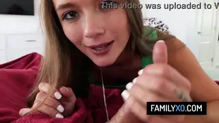 Stepdaughter Sucks Deep Then Rides Hard in POV
