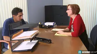 Redhead MILF Secretary Earns Severance on Office Desk