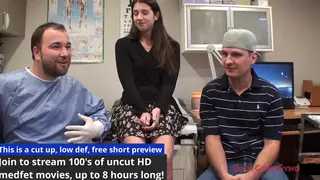 Brunette Student Submits to a Latex Medical Exam