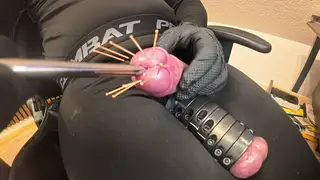 Tattooed Latino Endures Needle Play and Sounding to Climax