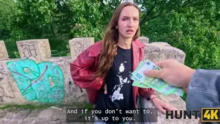 Skinny European Brunette Cheats While Boyfriend Watches