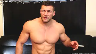 Muscular Hunk Jerks Off on His Motorbike