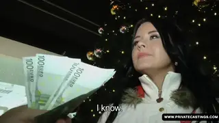 Voluptuous Brunette Takes a Creampie After a Deep Blowjob