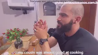 Hairy Brazilian Hunk Barebacks Muscular Step Cousin