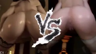 Voluptuous Rivals Clash in Anal Showdown