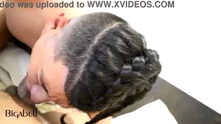 Latino Teen Delivers Enthusiastic Blowjob to Thick Cock