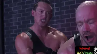 Muscular Dom Stretches Submissive Hole With Deep Fisting