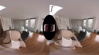 Petite Brunette Teen Explores Herself in VR Fantasy