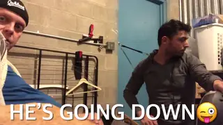 Mature Daddy Feeds Cum to Stranger at Outdoor Storage Unit