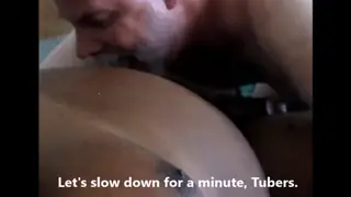Ebony Threesome Ends in Double Penetration and Facial