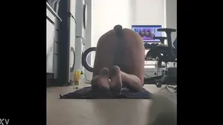 Slender Guy Takes a Huge Black Toy Deep in Doggystyle