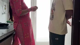 Busty Teacher Rides Cowgirl in Kitchen POV