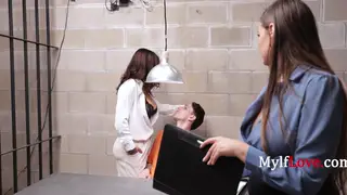 Asian MILF Officers Share Suspect in Uniform Threesome