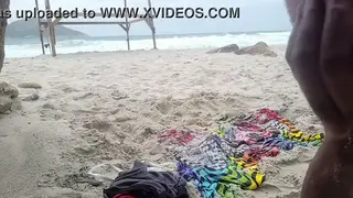 BBW Latina Takes Anal Creampie on Crowded Beach