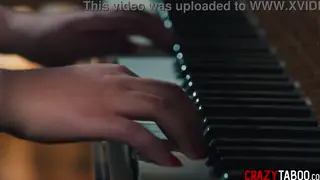 Petite Asian Lesbians Share Pussy Licking on Piano