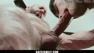 Stepson Services Mature Stepdad in Bareback Breeding