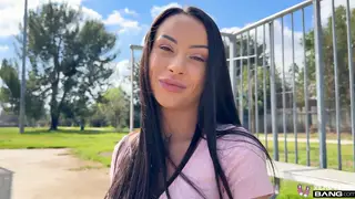 Brunette Flashes and Services Cock Outdoors Before Missionary Finish