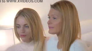 Two Women Model Then Surrender to Lesbian Passion
