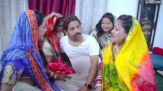 Indian Wife Shared in Wild Gangbang Orgy