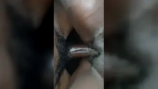 Ebony Amateur Rides BBC to Squirting Orgasm in Homemade Clip