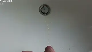 Well-Endowed Guy Pisses in a Sink and Lets Rip Loud Farts