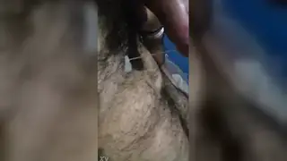 Hairy Bear Nerd Pleasures Himself on Camera