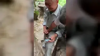 Asian Daddy Teases His Partner With a Slow Handjob Outdoors