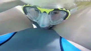European Teen Lesbians Share Underwater Pussy Licking in Pool