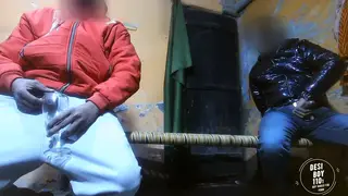 Asian Twink Takes Double Penetration from Older Man